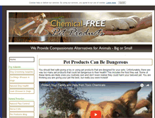 Tablet Screenshot of chemicalfreepetproducts.com